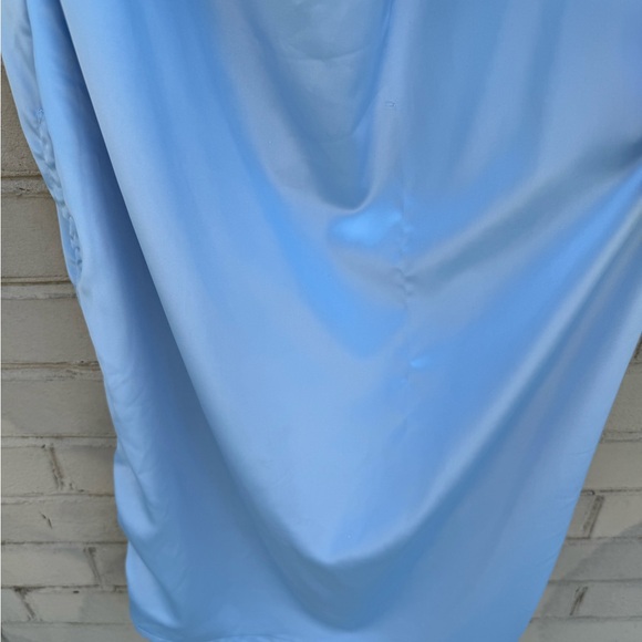 NWT Half Island Fashion Blue Satin Mini Cinch Dress Size XL - Picture 14 of 16